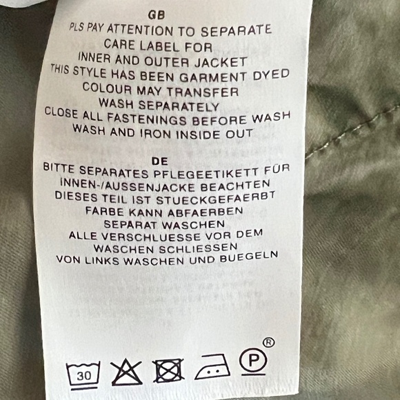 CLOSED Military Zip Up Jacket with Inner Jacket and Sequin Detailing Sz M - Picture 13 of 14